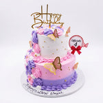 1.5 KG Stacked Vanilla Blueberry & Vanilla Lemon Cake | Decoration Included