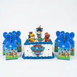 Paw Patrol Birthday Cake with Pina Colada and Blueberry flavour and matching themed loot boxes by Cake Gurus