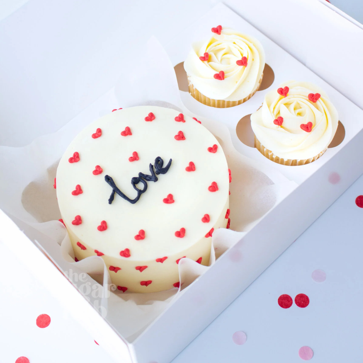 White Forest Bento Cake