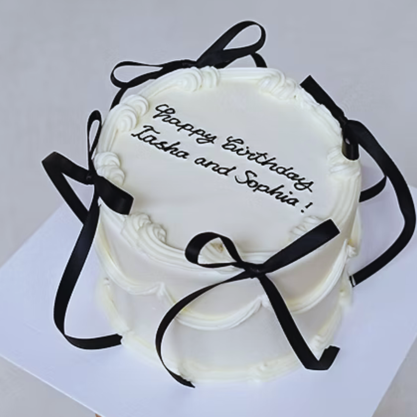 White Forest Bento Cake