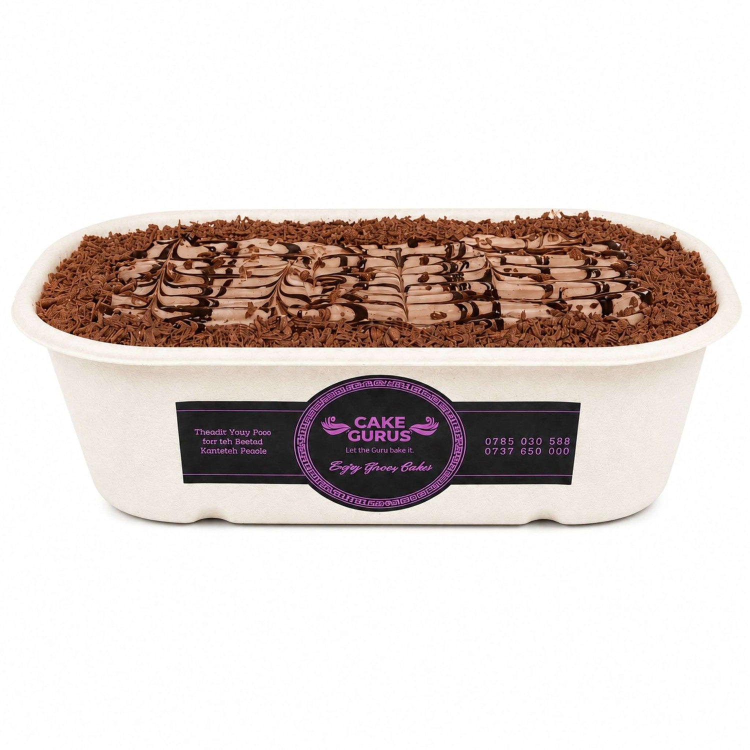 Forest Fudge Bowl with rich chocolate fudge, cream layers, and chocolate shavings from Cake Gurus.