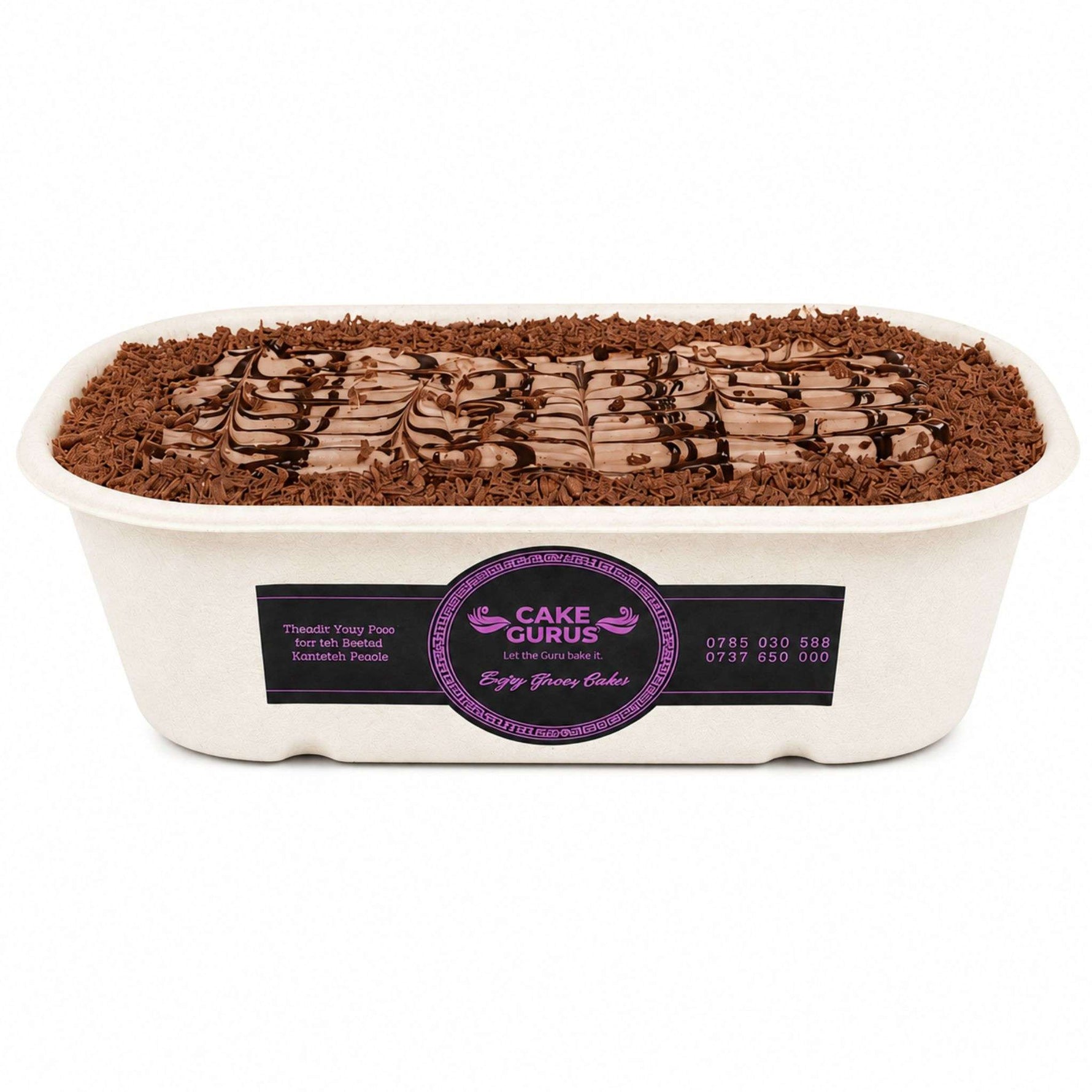 Forest Fudge Bowl with rich chocolate fudge, cream layers, and chocolate shavings from Cake Gurus.