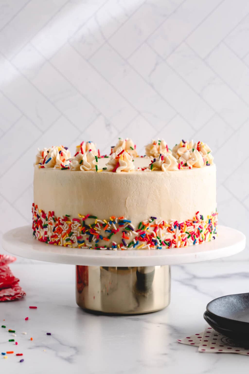 Funfetti birthday cake with rainbow sprinkles, fresh cake delivery in Ruaka, Nairobi and surrounding areas