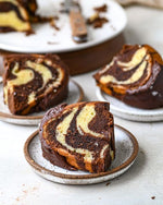 Slices of marble cake with chocolate and vanilla layers,  as a sweet treat by Cake Gurus Ruaka Nairobi with deliveries in Nairobi and its environs.